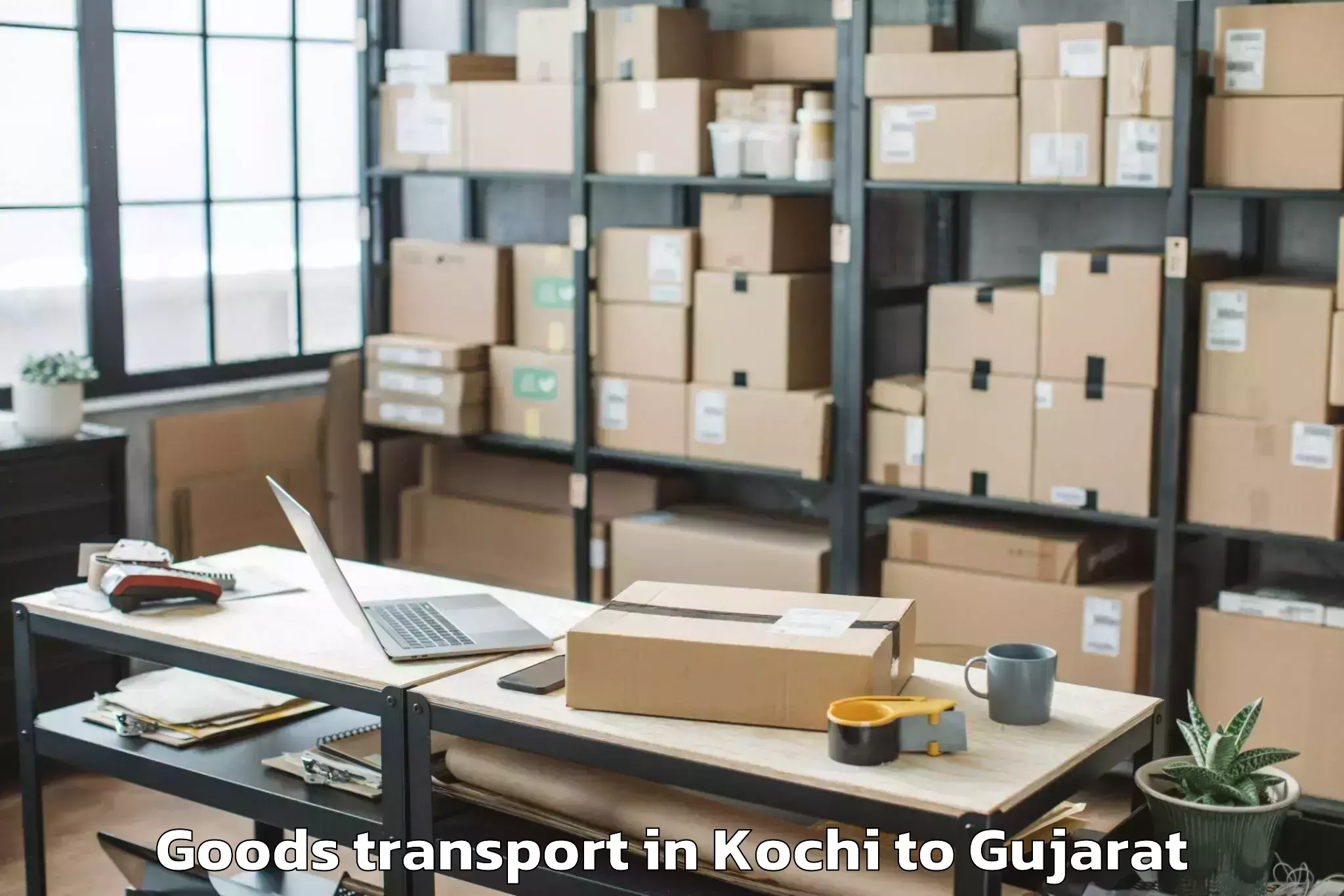 Discover Kochi to Songadh Goods Transport